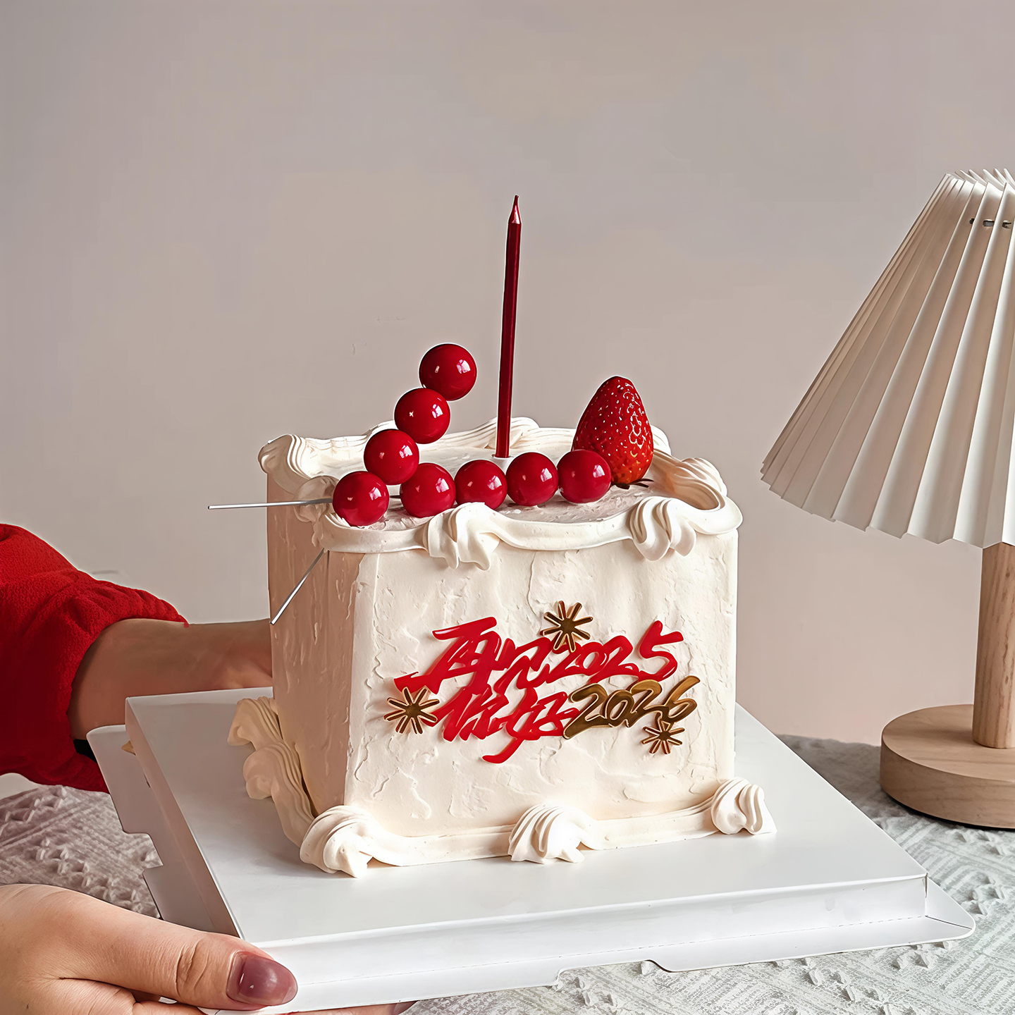 包邮蛋糕装饰插件新年快乐跨年马年亚克力再见2025你好2026糖葫芦