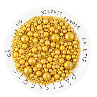 烘焙生日蛋糕装饰纸杯蛋糕糖珠可食用西点冰淇淋星星金珍珠混色