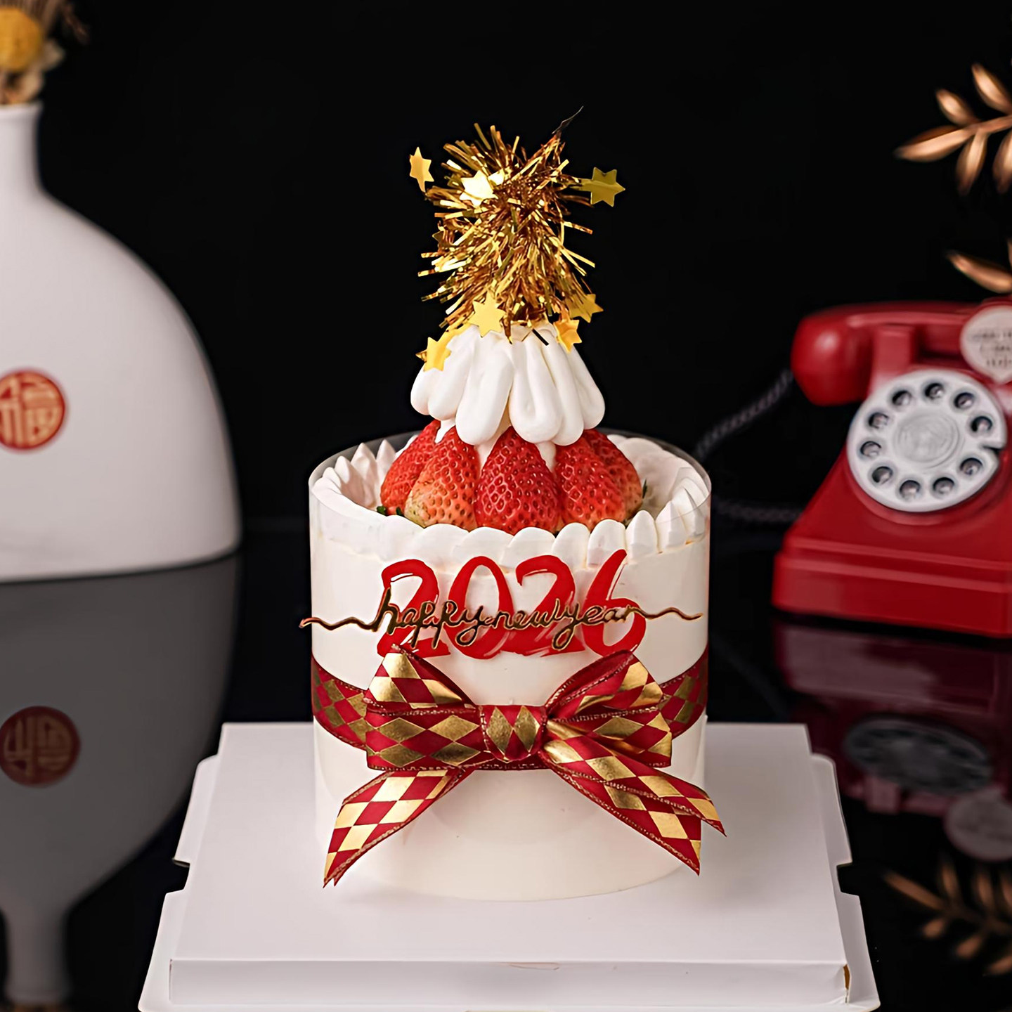 包邮新年跨年马年蛋糕装饰2026亚克力插牌星星雨丝菱格丝带插件,节庆用品/礼品,蛋糕/烘焙装饰用品,淘宝优惠券,粉丝福利购,淘宝优惠卷