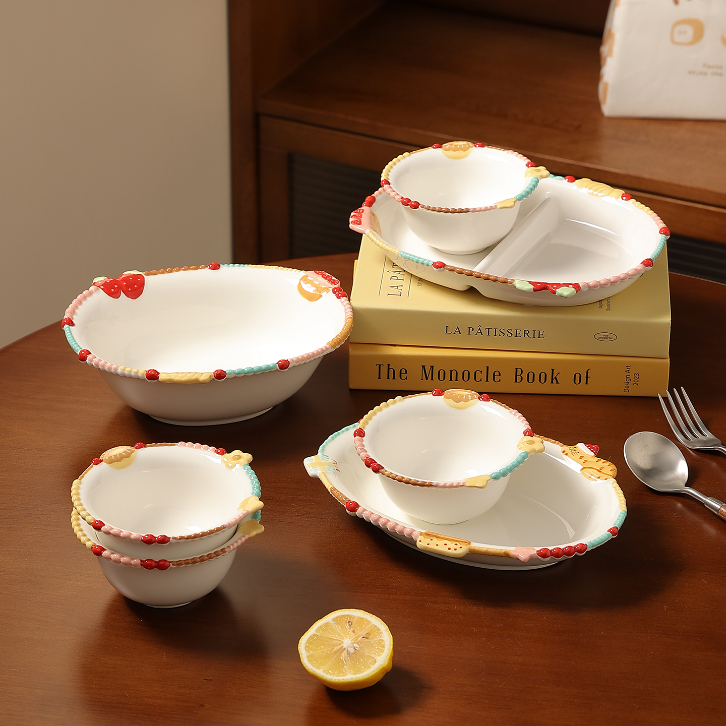 cookzone陶瓷釉下彩餐具饭碗餐盘