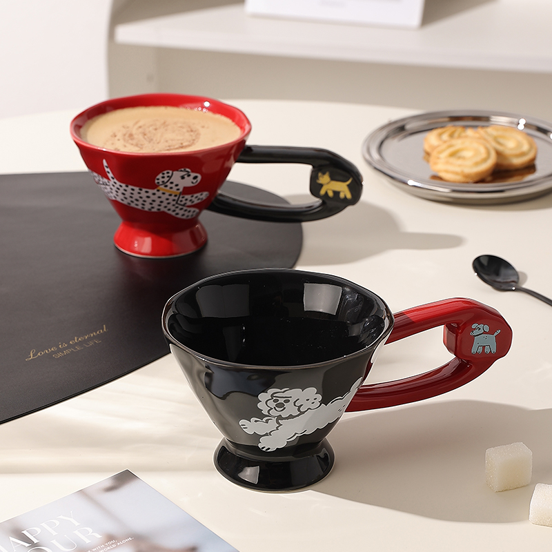 熊谷组陶瓷小众高级感大耳朵杯子