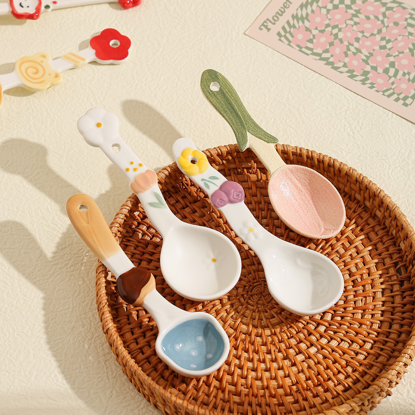 cookzone创意陶瓷勺子家用调羹图片
