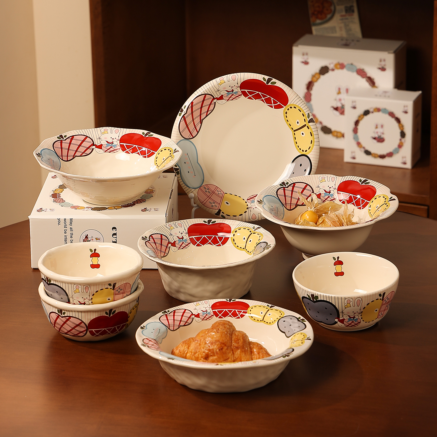 cookzone可爱苹果高颜值陶瓷餐具