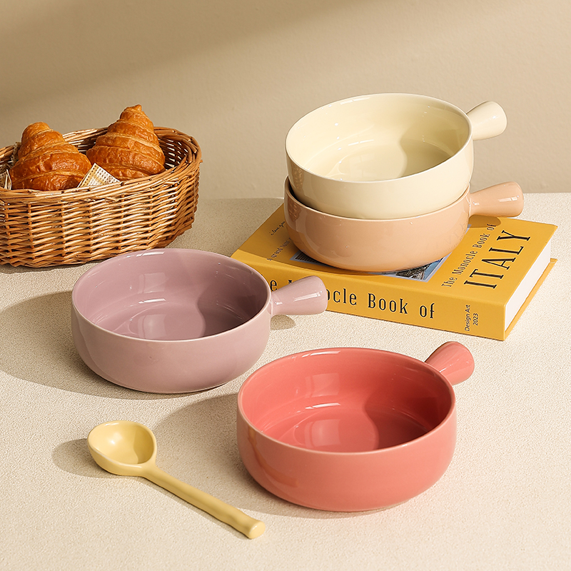 cookzone陶瓷家用多用途手柄碗