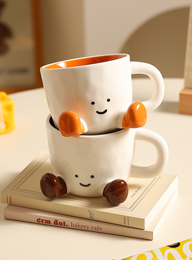 创意马克杯可爱杯子女生高颜值情侣水杯陶瓷咖啡杯生日礼物送闺蜜