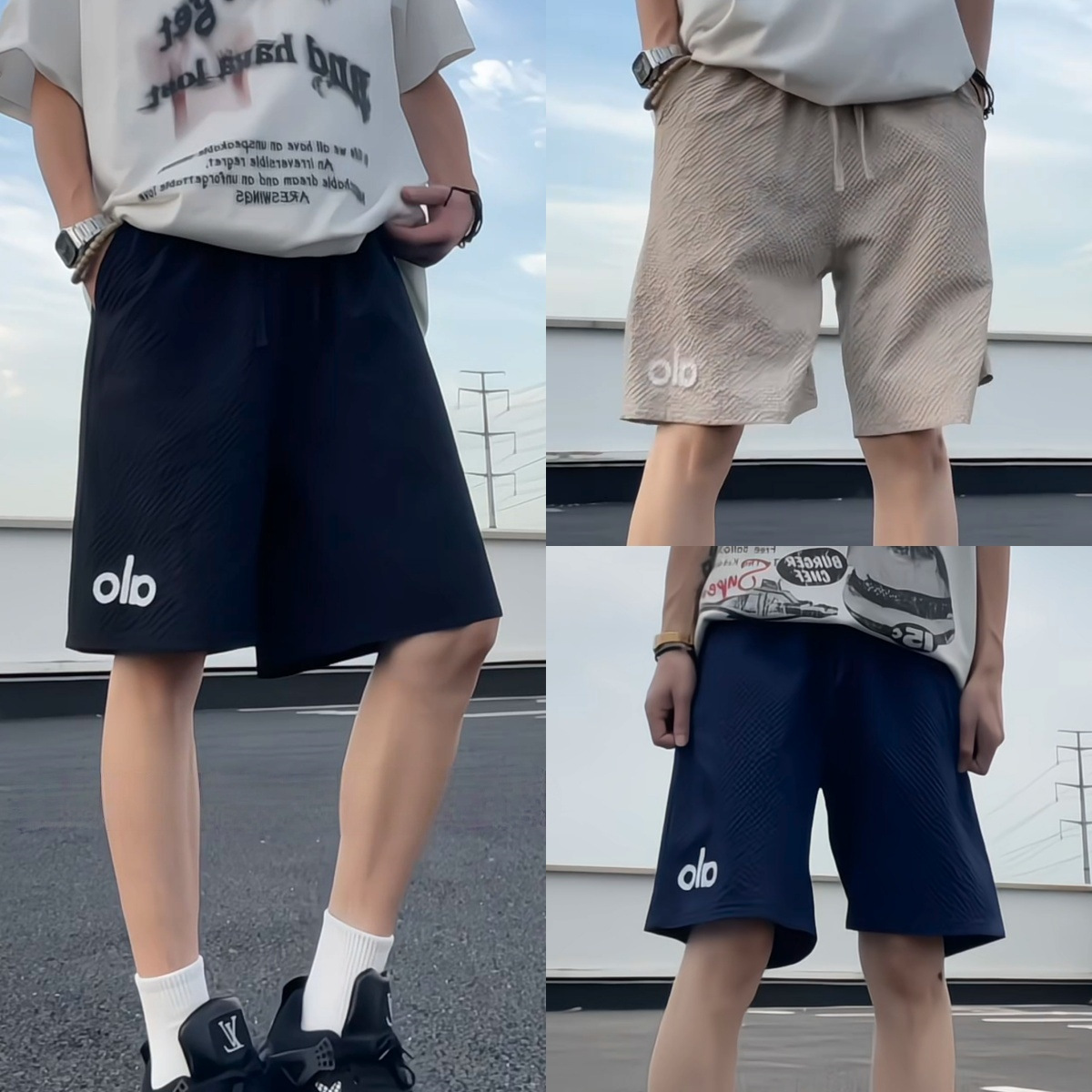 【直播间同款】夏季新款美式潮牌休闲五分裤男生宽松百搭中裤
