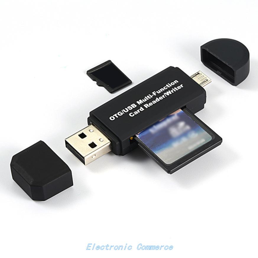 multi function usb card reader sd card tf triplet otg smart