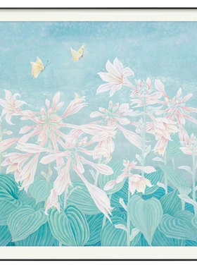 清华美院姜沛【玉簪拂香】版画