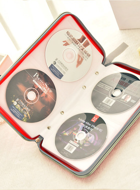 128片大号光碟册光盘收纳包丝光布碟片袋CD包家用DVD蓝光碟收纳盒
