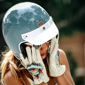 AMZ摩托车复古头盔女哈雷巡航踏板车4分之3骑行盔电动车男3C认证