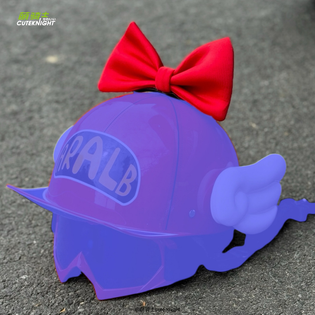 可水洗太空棉蝴蝶结头盔装饰品