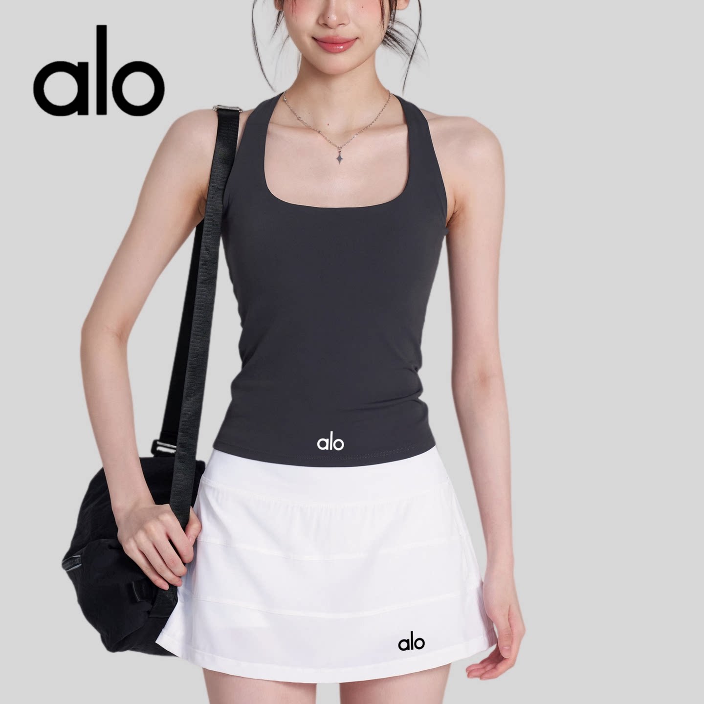 AIo镂空美背瑜伽背心女一体式防震健身内衣跑步文胸训练运动上衣