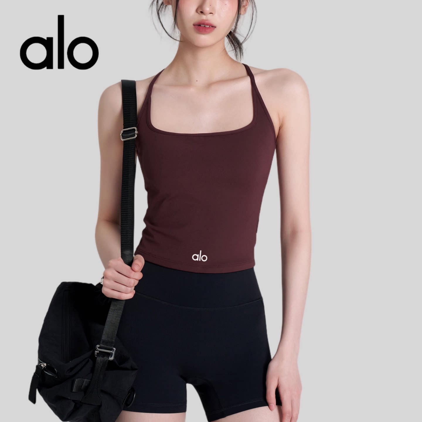 AIo夏季美背瑜伽背心吊带女含胸垫普拉提训练服健身文胸运动内衣