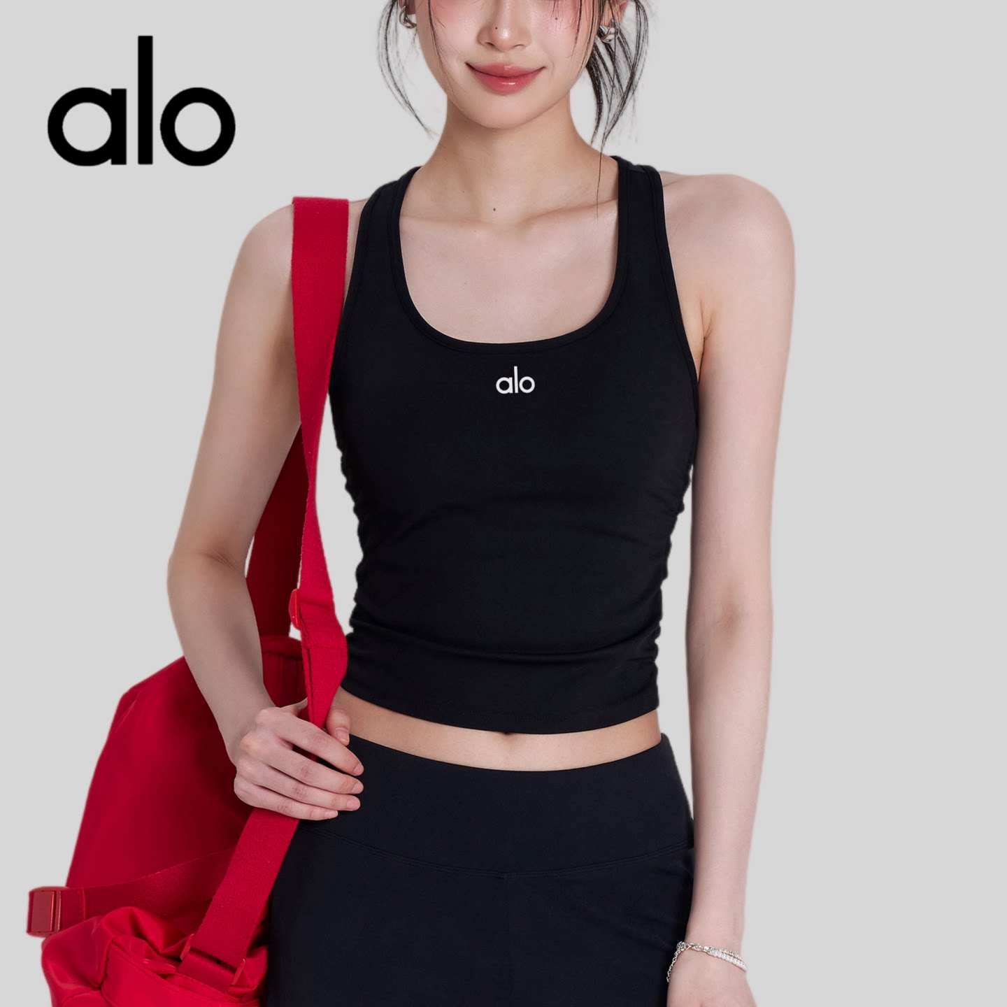 AIo美背工字型运动背心女含胸垫普拉提瑜伽服无袖健身训练上衣夏