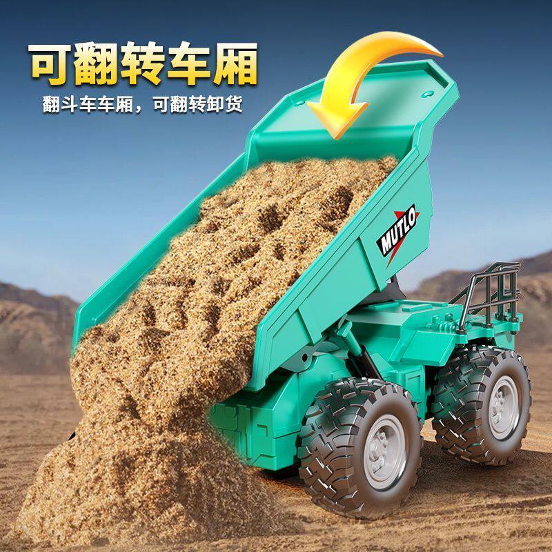 运输车模型男孩卡车宝宝工程车玩具车儿童惯性矿山翻斗车玩具仿真