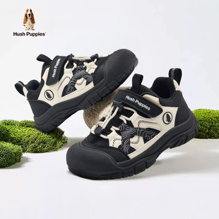 暇步士童鞋儿童运动鞋男童鞋子户外登山徒步大童暴走黑色休闲鞋子