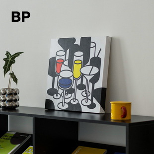 无聊计划 几何艺术线条挂画客厅蒙德里安创意壁画边柜摆件装饰画