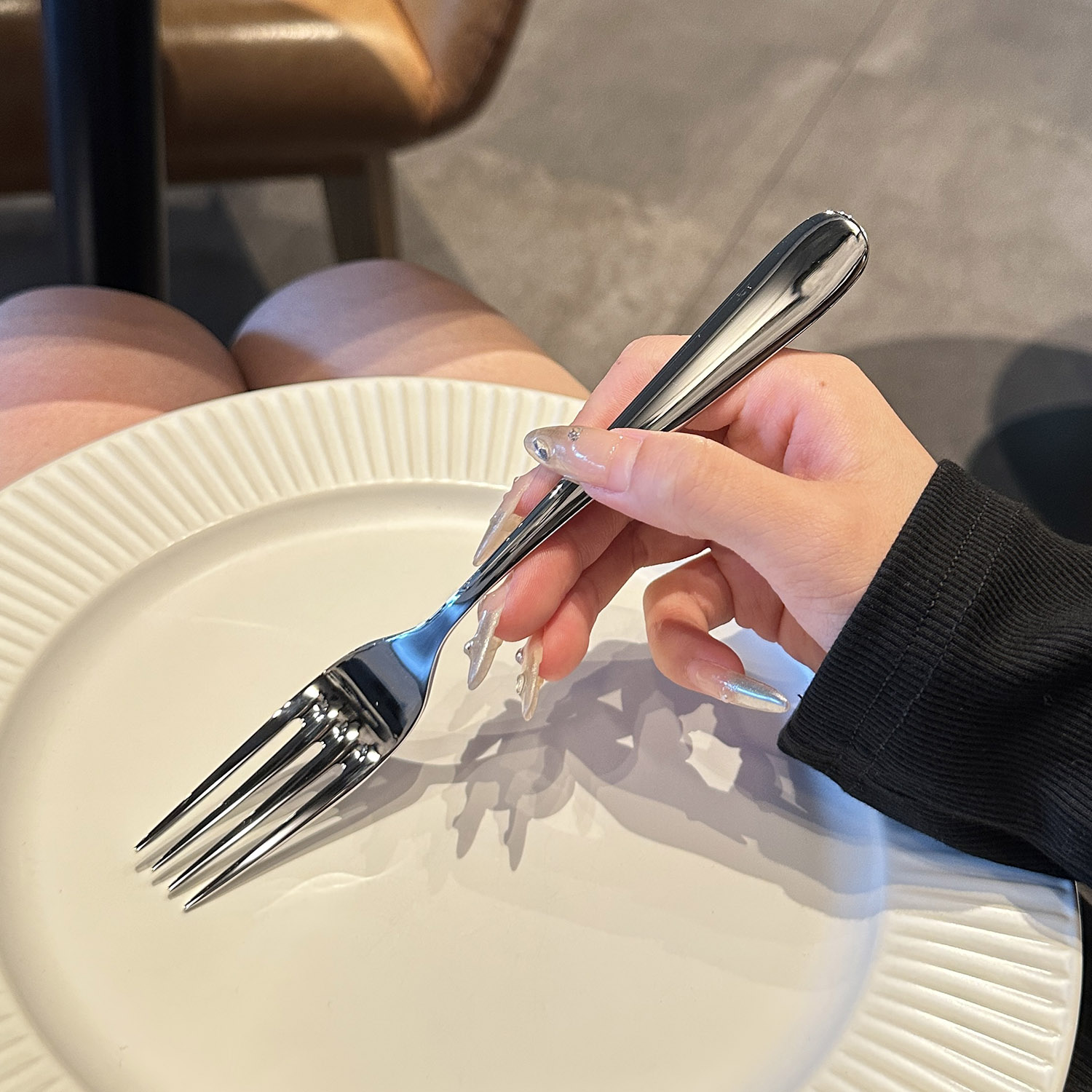 18/10不锈钢沙拉甜品意面叉