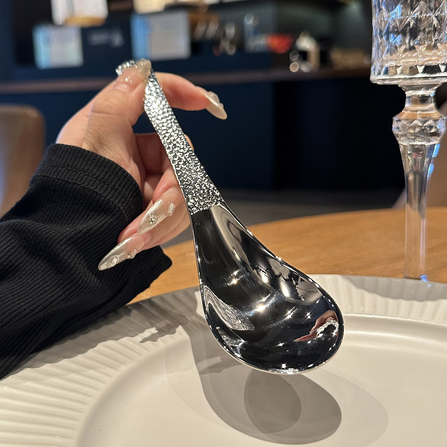 巨好用!18/10不锈钢调羹喝汤吃饭儿童长柄勺子