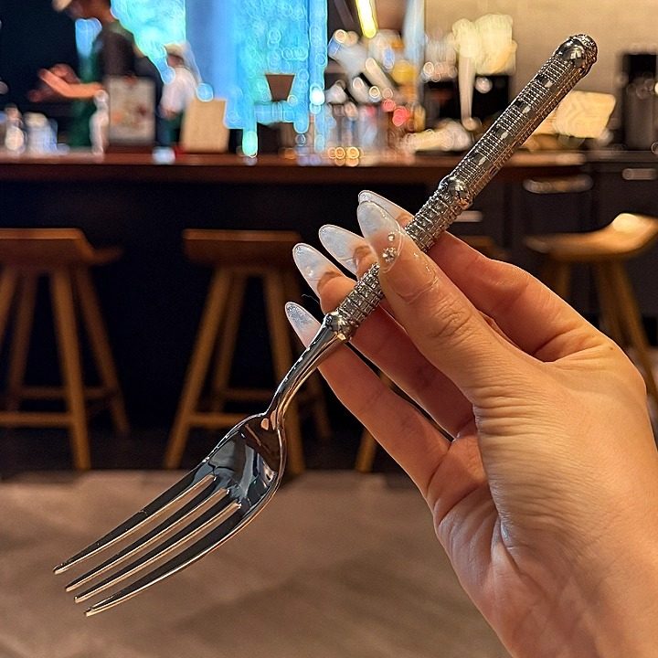 专柜大货｜特别好看的沙拉主餐叉｜1810不锈钢叉实心西餐餐叉精致,餐饮具,西餐餐叉,淘宝优惠券,粉丝福利购,淘宝优惠卷