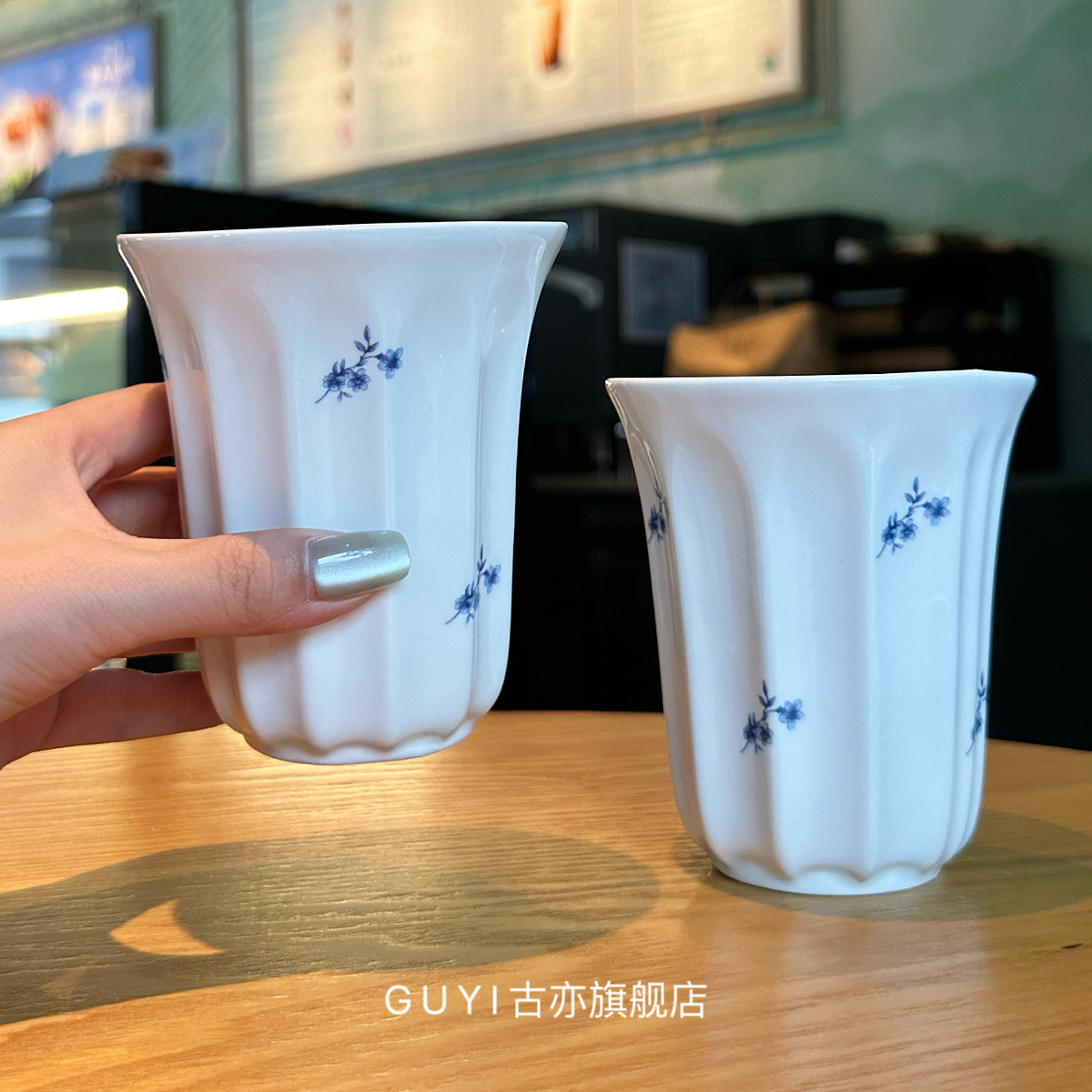 中古风好看小清新喝水杯茶杯