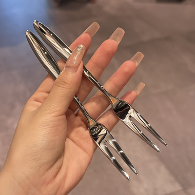 1810不锈钢水果叉家用月饼叉