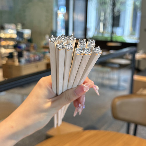 颜值直选合金筷子家用