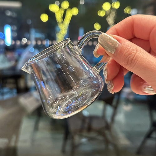玻璃双嘴奶盅双嘴奶杯单嘴迷你