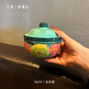 【老板娘自留款】绿影炖盅家用瓦罐汤炖罐陶瓷带盖隔水炖罐蒸蛋