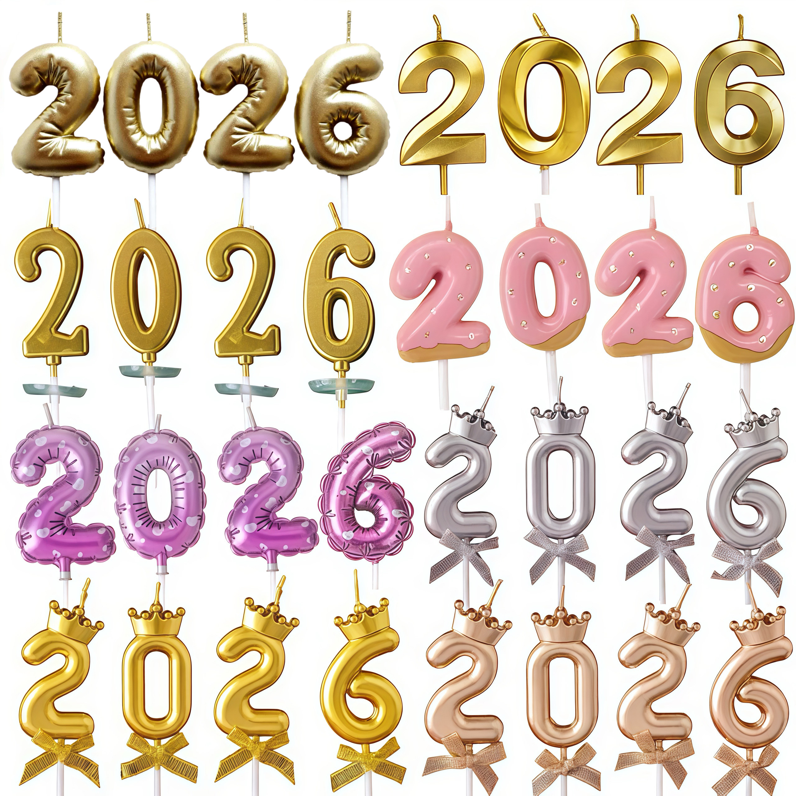 2026跨年新年数字蜡烛蛋糕装饰金色数字蜡烛元旦跨年甜品烘焙装扮,节庆用品/礼品,节日装扮用品,淘宝优惠券,粉丝福利购,淘宝优惠卷
