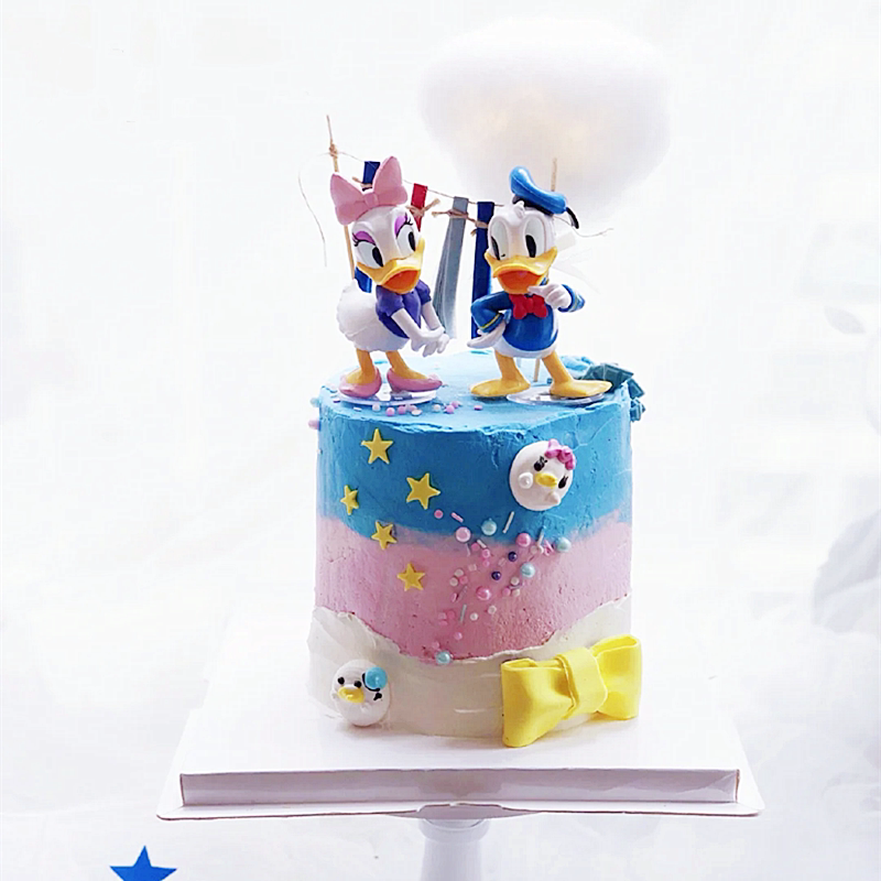 烘焙蛋糕装饰摆件儿童小孩宝宝周岁生日蛋糕插牌唐老鸭黛西插件