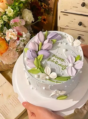 抱抱酱同款郁金香花瓣叶子模具蛋糕装饰翻糖巧克力硅胶刮刀花工具