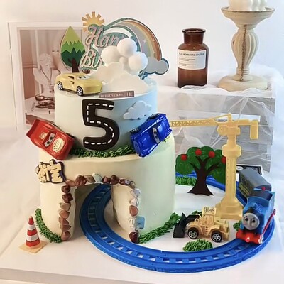 轨道火车蛋糕儿童生日