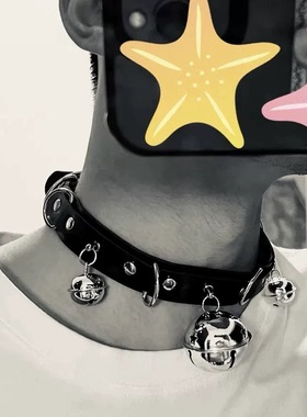 choker项圈男生项饰铃铛项链脖圈