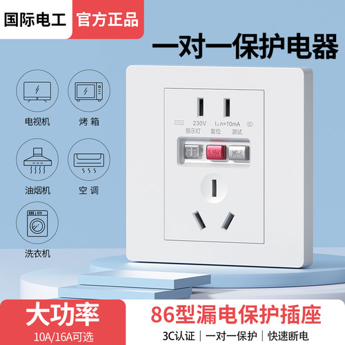 国际电工漏电保护插座专用保护器