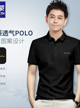 【含吊牌】罗蒙男士短袖T恤夏季新款翻领polo衫dx859