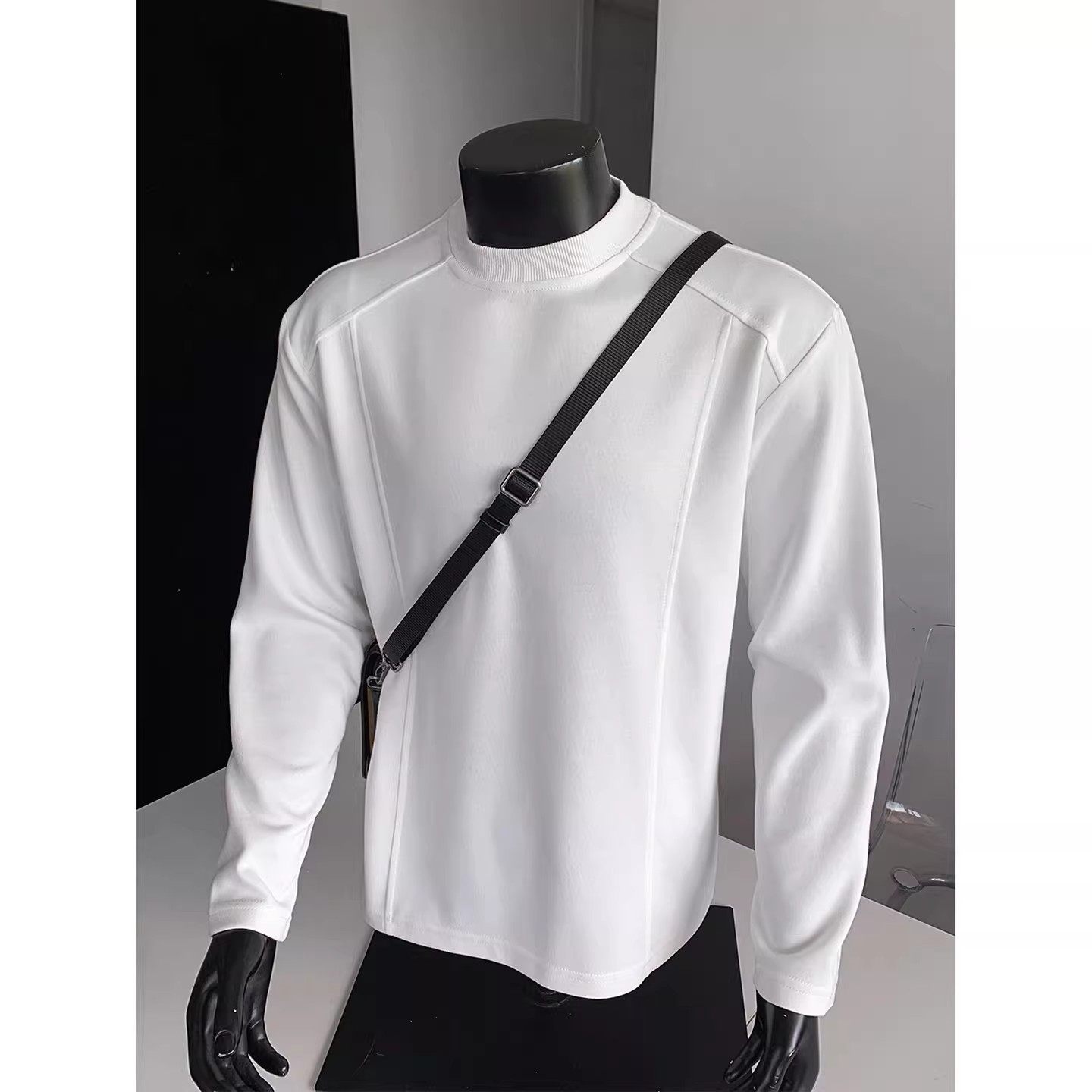 分割拼接解构cleanfit卫衣男潮牌美式正肩长袖t恤boxy版型打底衫,男装,T恤,淘宝优惠券,粉丝福利购,淘宝优惠卷