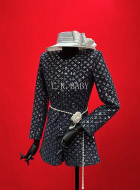 【L.K.BABY】水晶之恋  高定重工亮片连体裤气质轻奢时尚设计师