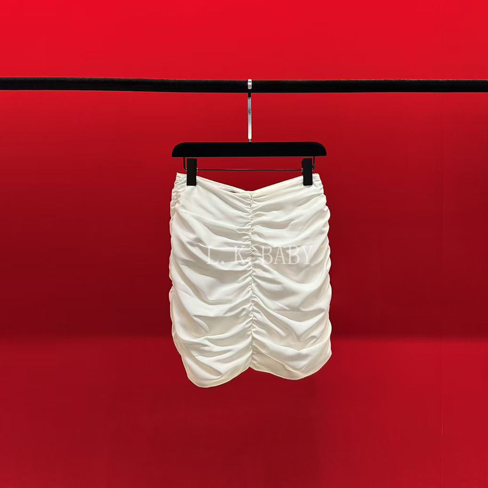 【L.K.BABY】 法式纯欲风褶皱包臀半身裙