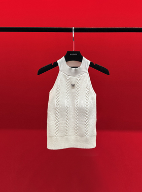 【L.K.BABY】 美到位 纯欲性感爱心钻饰百搭显瘦针织背心