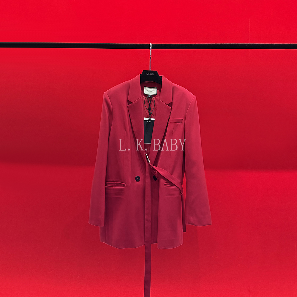 【L.K.BABY】时髦重工解构剪裁金属扣西服外套729A