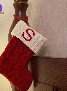 Christmas Stockings Xmas Gift Snowflake Knitting Tree Pendan