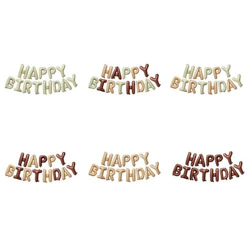 13pcs Cream Color Letter Balloons Happy birthday balloon Ros