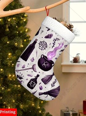 Mystical Witchy Gothic Christmas Stockings Cuff Fireplace Ha