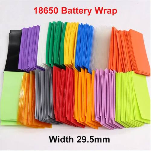 20/100/500pcs 18650 PVC Heat Shrink Wrap Pre-cut Insulated W