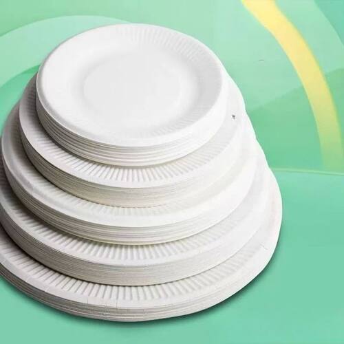 50pcs Paper Plate Disposable Party Tableware Bone Spitting P