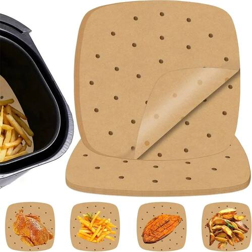 100pcs/Set Air Fryer Parchment Paper Disposable Liner 3 Size