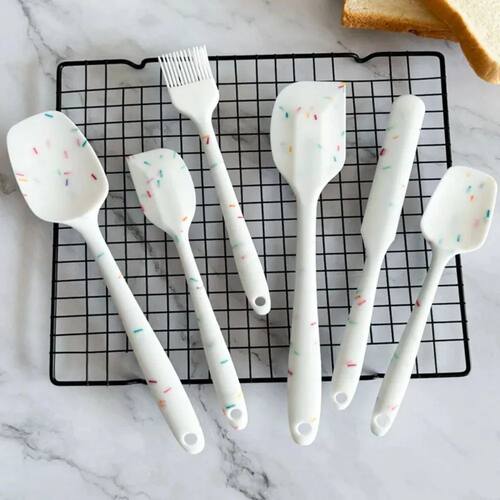 ?6PCS Silicone Spatula Set Food Grade Heat Resistant Non Sti