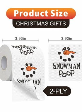 1/2/3/4/5 Rolls Christmas Toilet Paper Funny Santa Claus Tis
