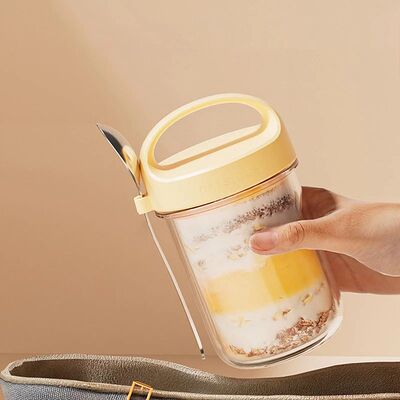 430ML New Breakfast Cups Oatmeal Cereal Nut Yogurt Salad Cup